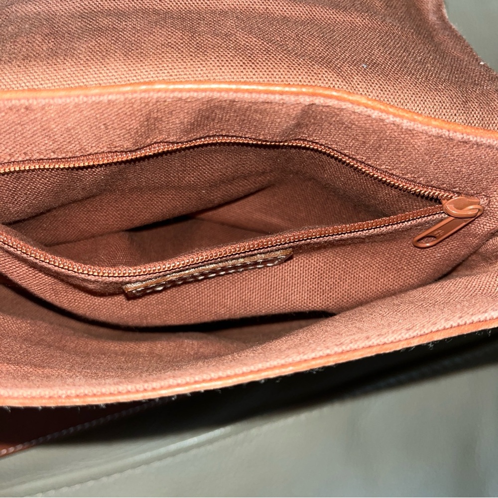 2 Leather Purses/ JG Hook & Unbranded Crossbody caramel/ brown flap over Vintage - Picture 8 of 16